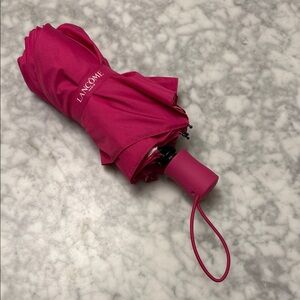 Lancome Fuchsia Compact Travel Umbrella